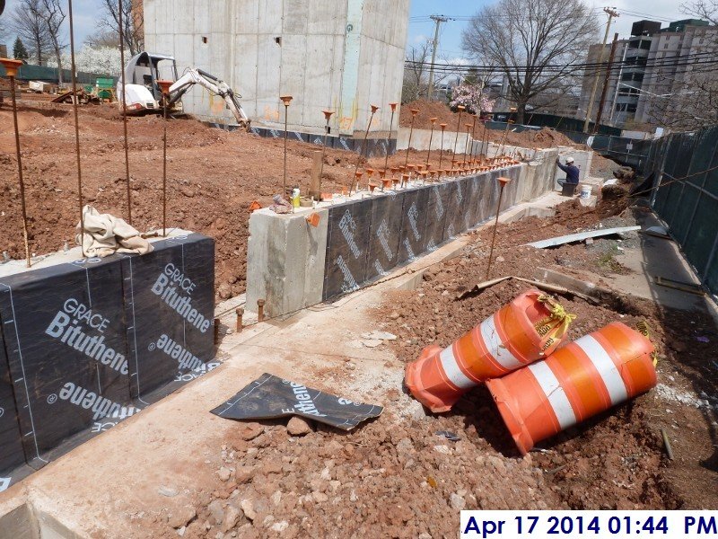 Started waterproofing along foundation walls at c.l C-E Line  (800x600)